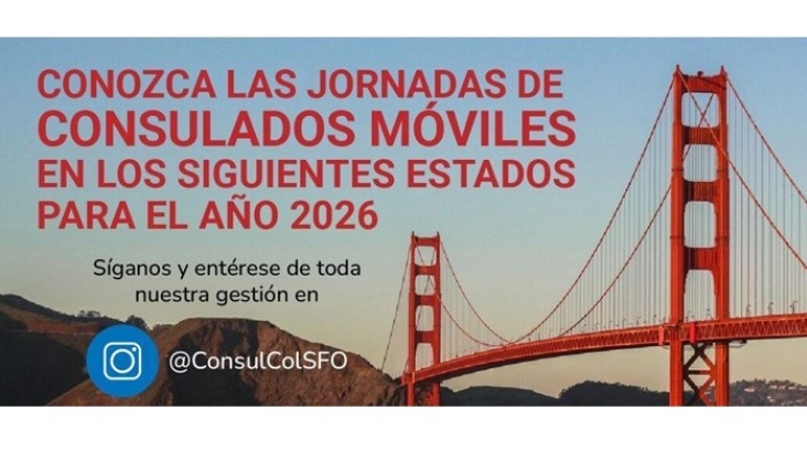 Consulte las fechas de los Consulados Móviles programados para 2026