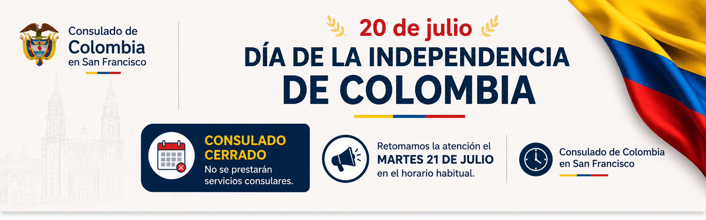 Cierre del Consulado por el Día de la Independencia de Colombia