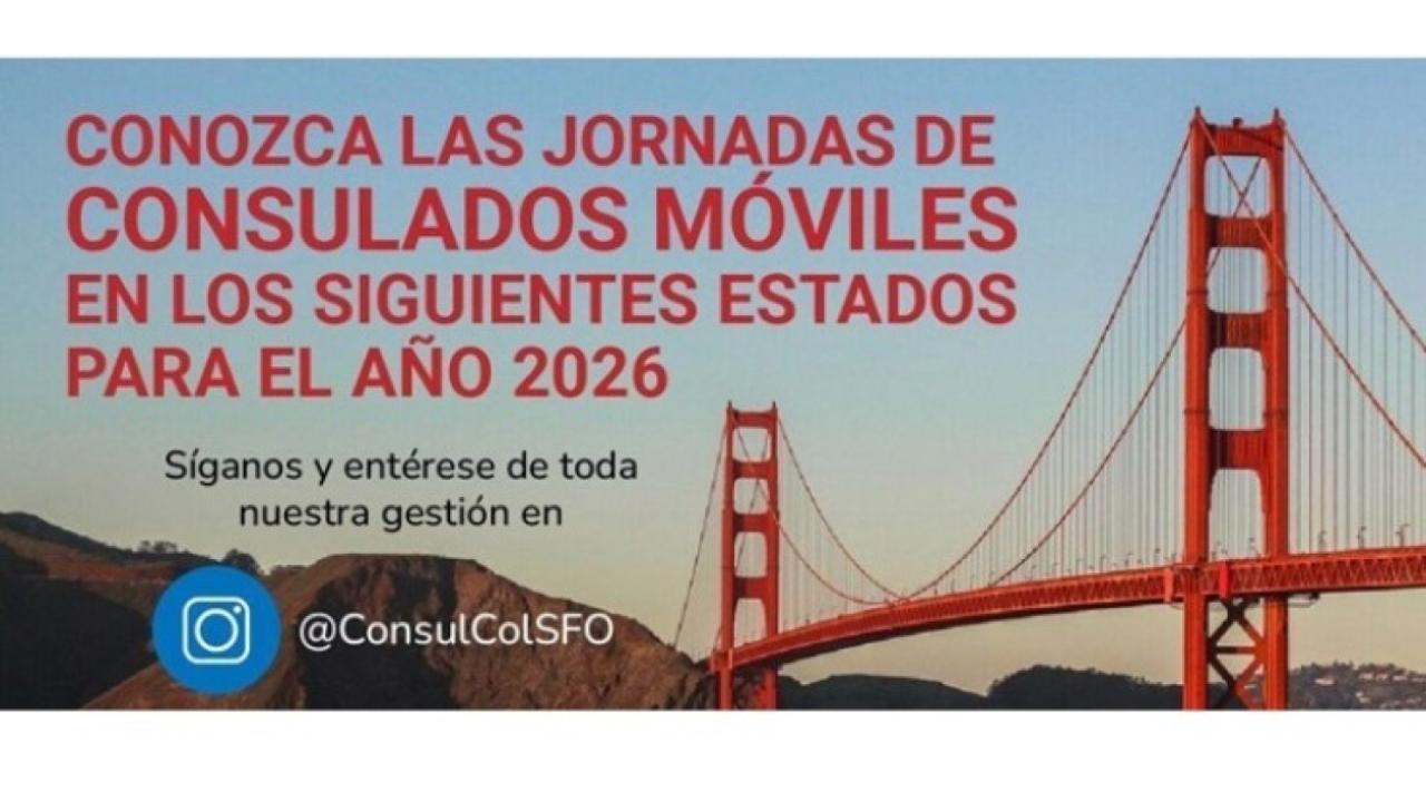 Consulte las fechas de los Consulados Móviles programados para 2026