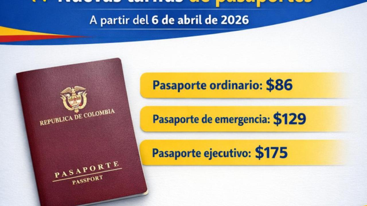 Nuevas tarifas de pasaportes en el Consulado de Colombia en San Francisco