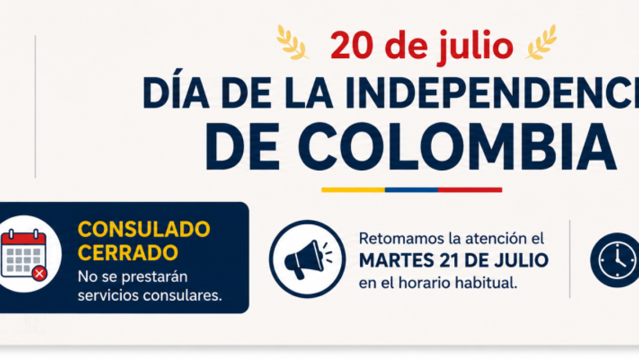 Cierre del Consulado por el Día de la Independencia de Colombia